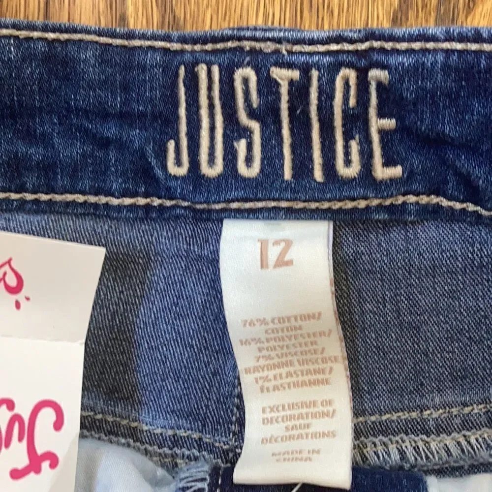 Girls Justice Distressed Shorts & Justice Purse